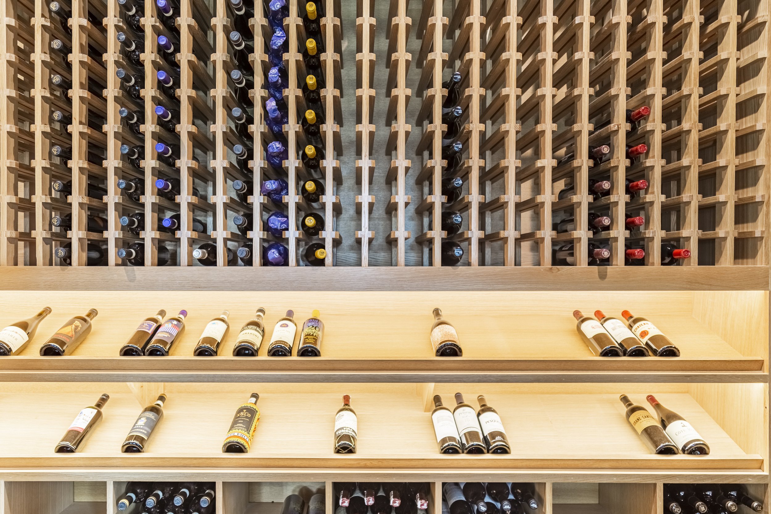 Rift Cut White Oak Custom Wine Room