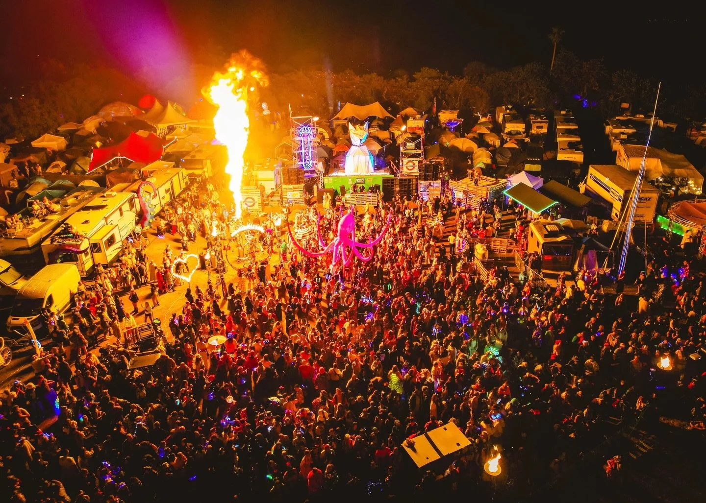 First burn, helping with lights for Kitty Kat Island.