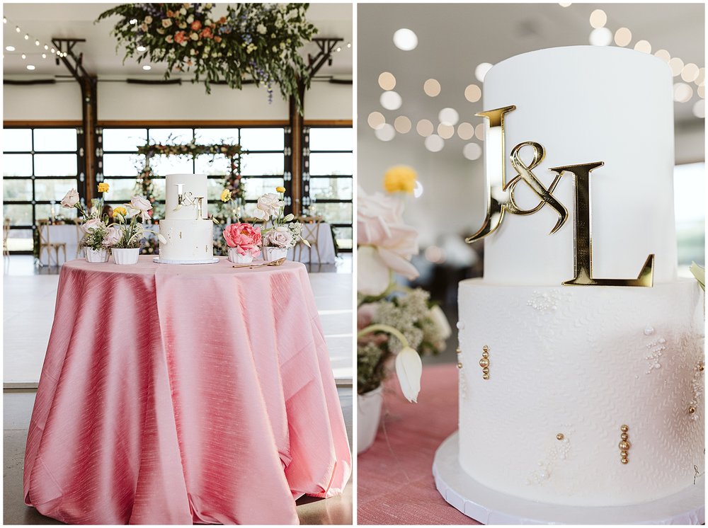 Cake Table Colorful Spring Deer Flat Ranch Wedding by Ivory and Sage Events