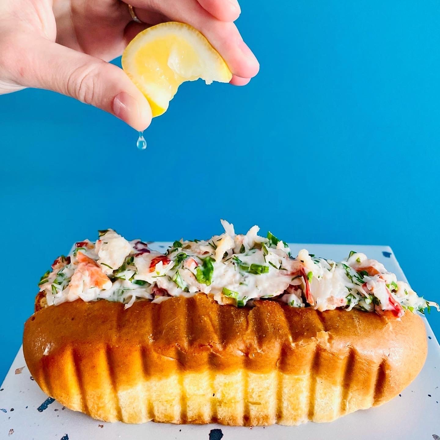Award-winning lobster roll from seafood food truck in Ireland