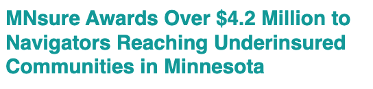 MNsure Awards Over $4.2 Million to Navigators Reaching Underinsured Communities in Minnesota