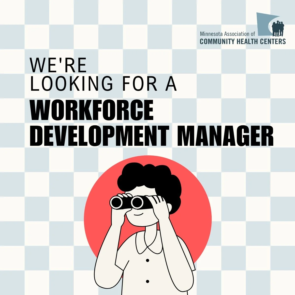 ✨We&rsquo;re hiring a Workforce Development Manager! ✨

The Minnesota Association of Community Health Centers (MNACHC) is seeking a Workforce Development Manager to strengthen and expand the workforce serving Minnesota&rsquo;s Federally Qualified Hea