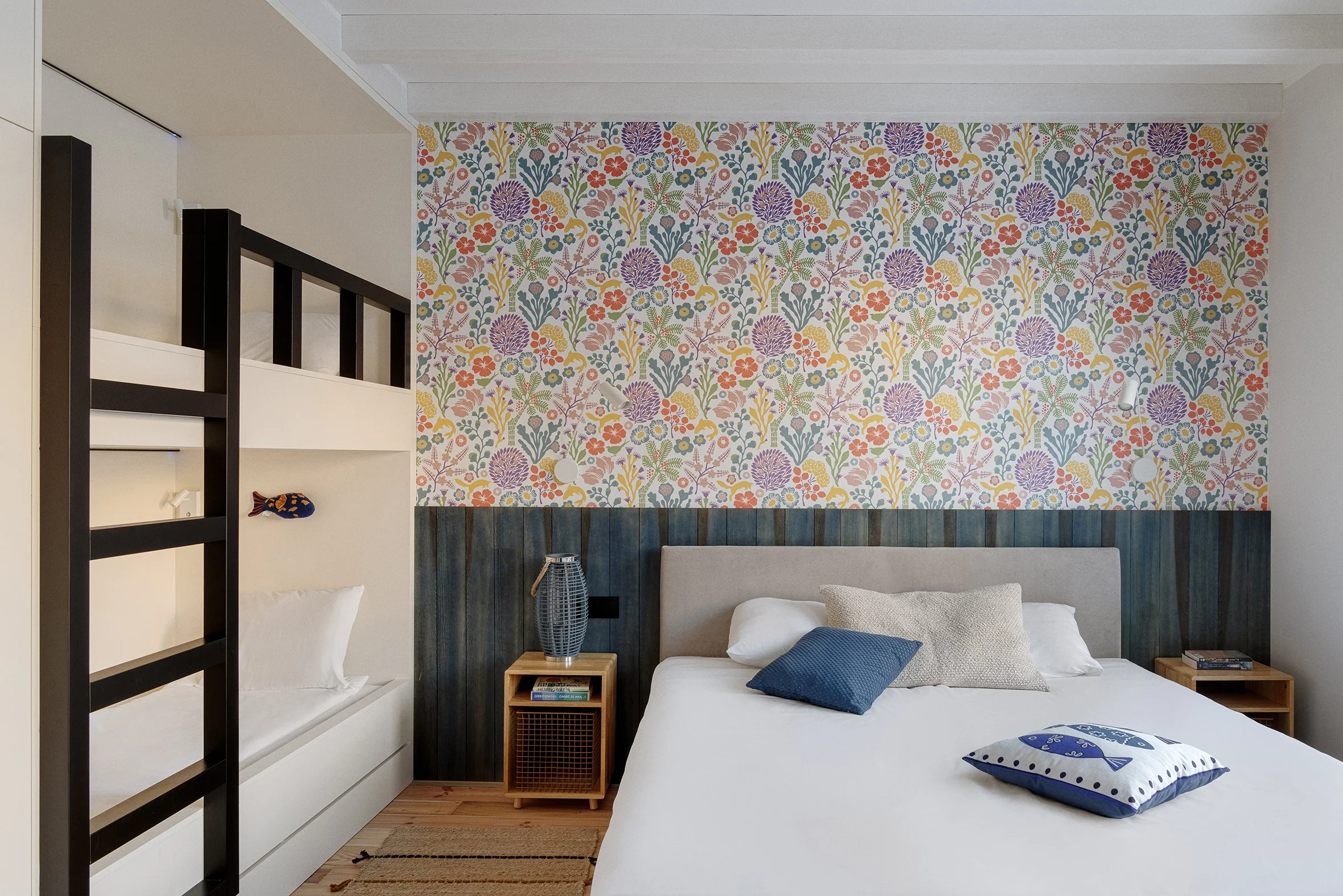 beach house guest bedroom bunk bed