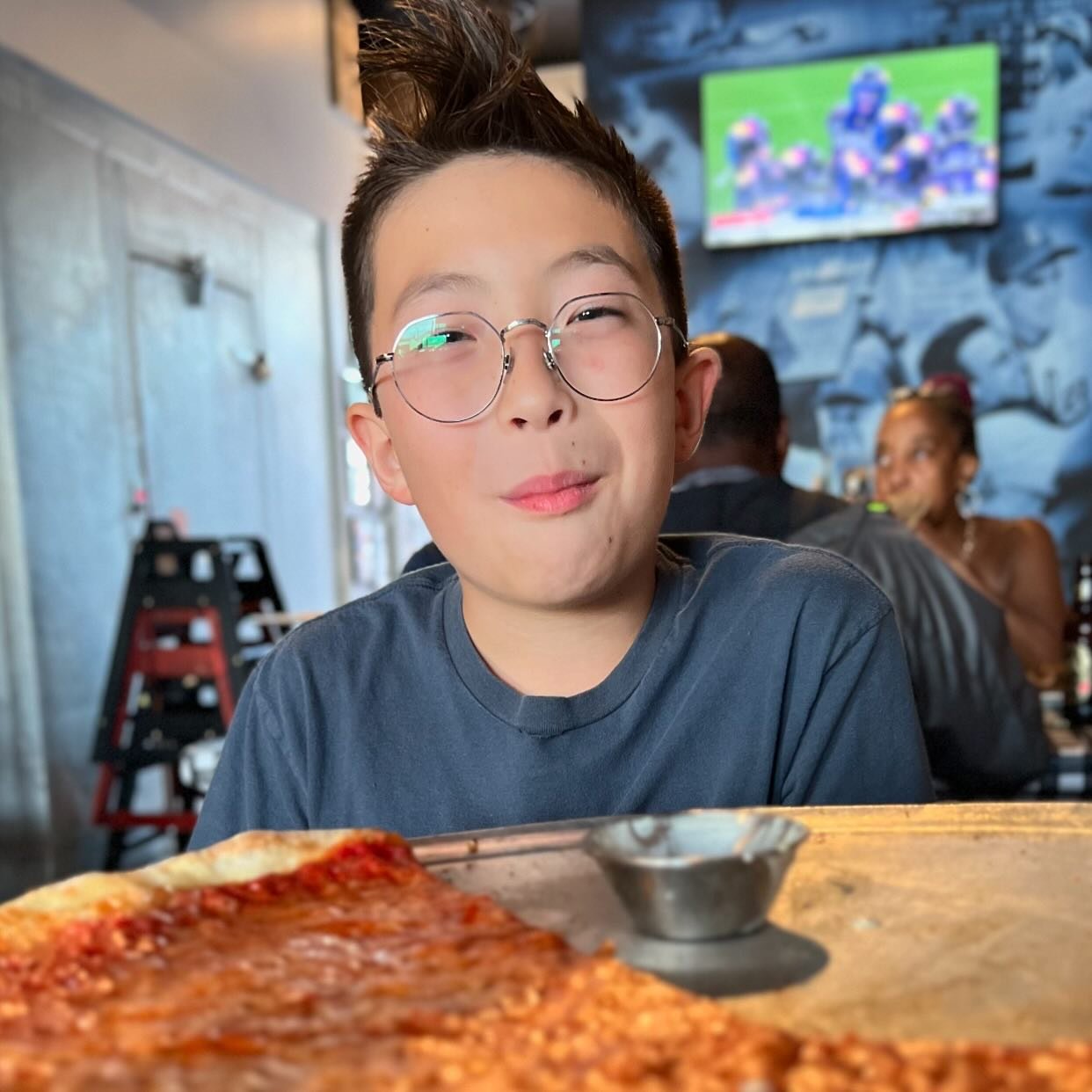 Your new 6th grade Secretary wants pizza&hellip; he gets pizza&hellip; #middleschool #election #8ballcuritore