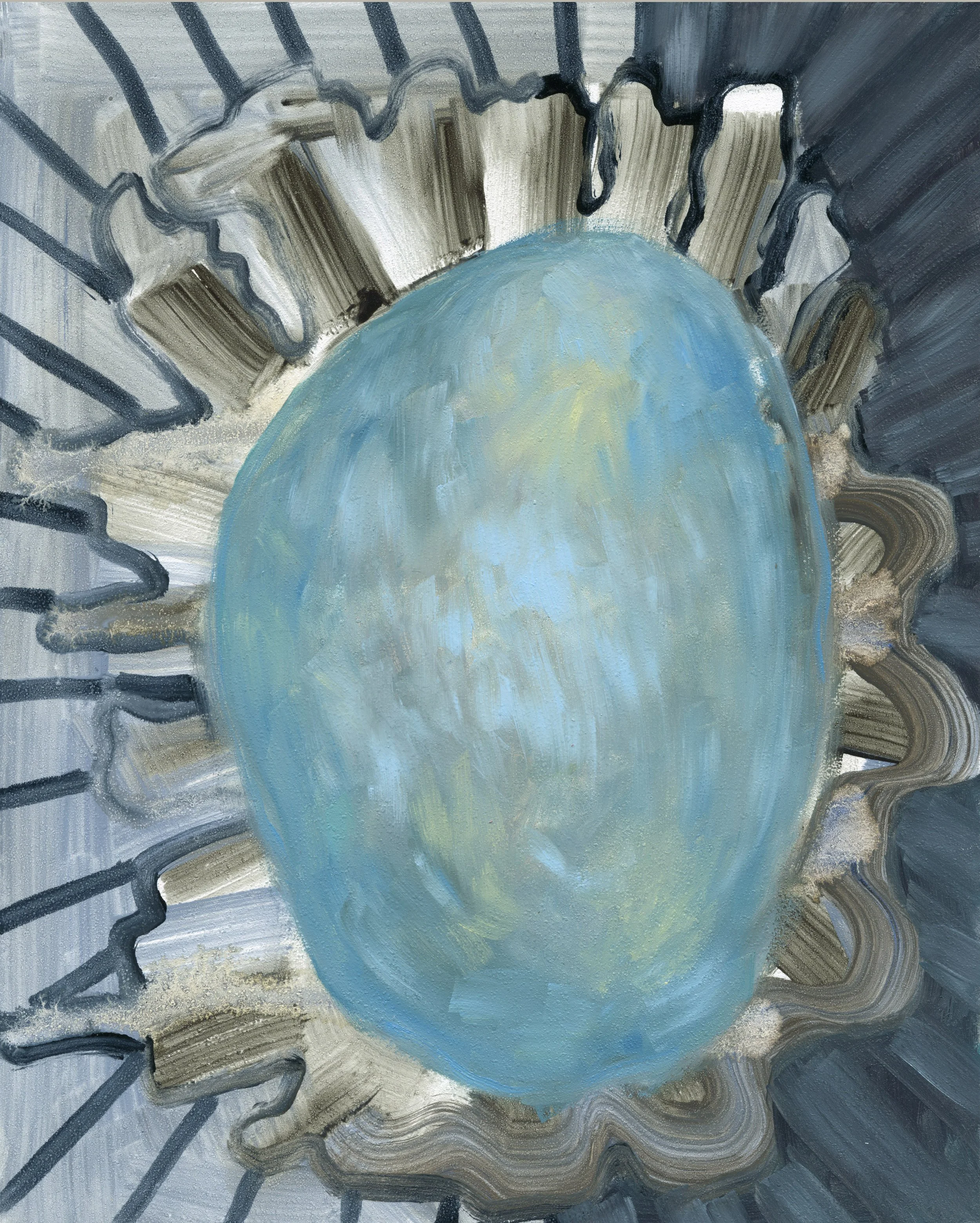    Becoming Mundo Again II  , 2017, oil on board, 25.4 x 20.3 cm 