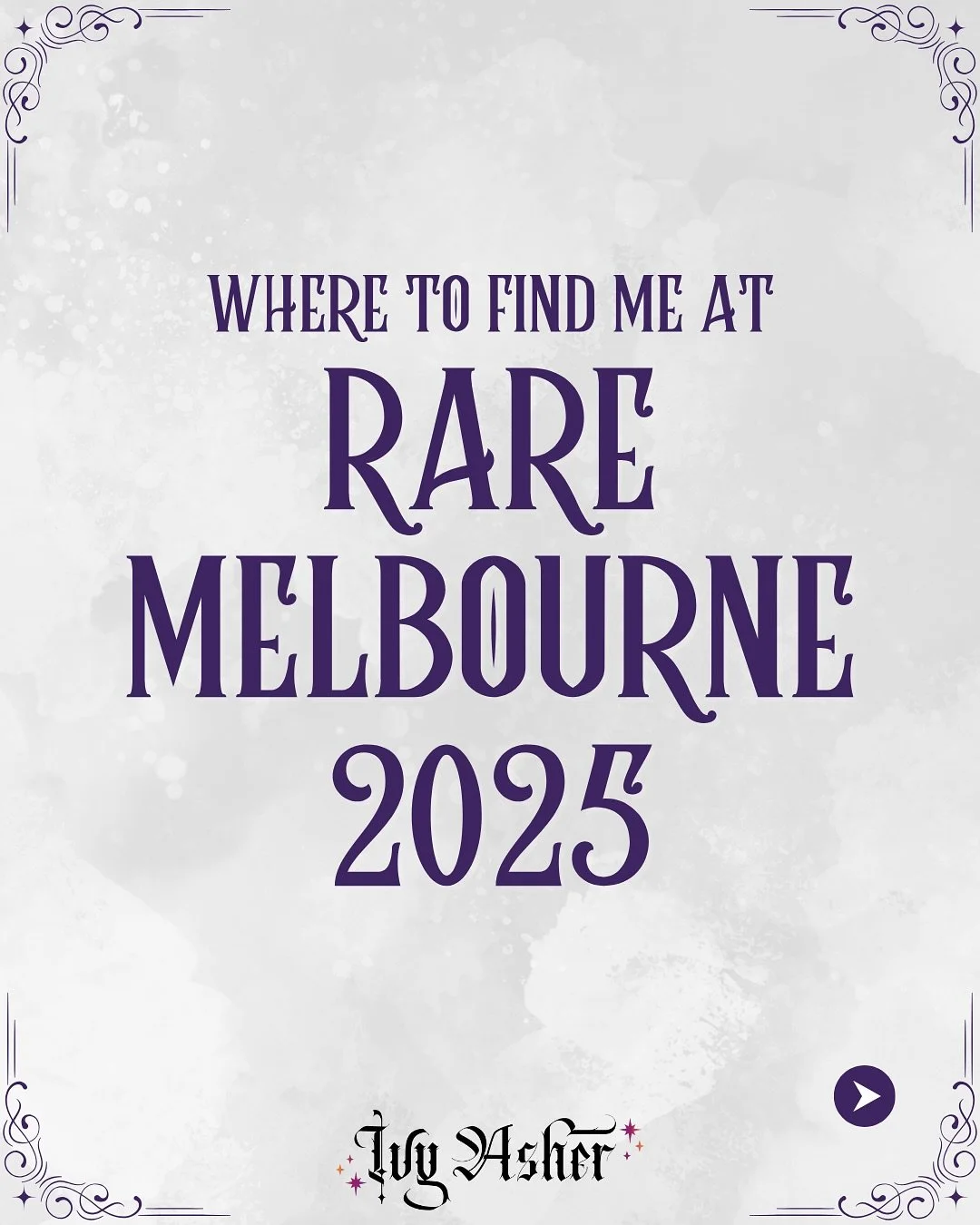 I can&rsquo;t wait to see you all at RARE tomorrow!!! 

Swipe for some important information on where I&rsquo;ll be, what I&rsquo;ll have for sale at my table, and helpful general info!

#ivyasher #fantasyromancebooks #booksigning