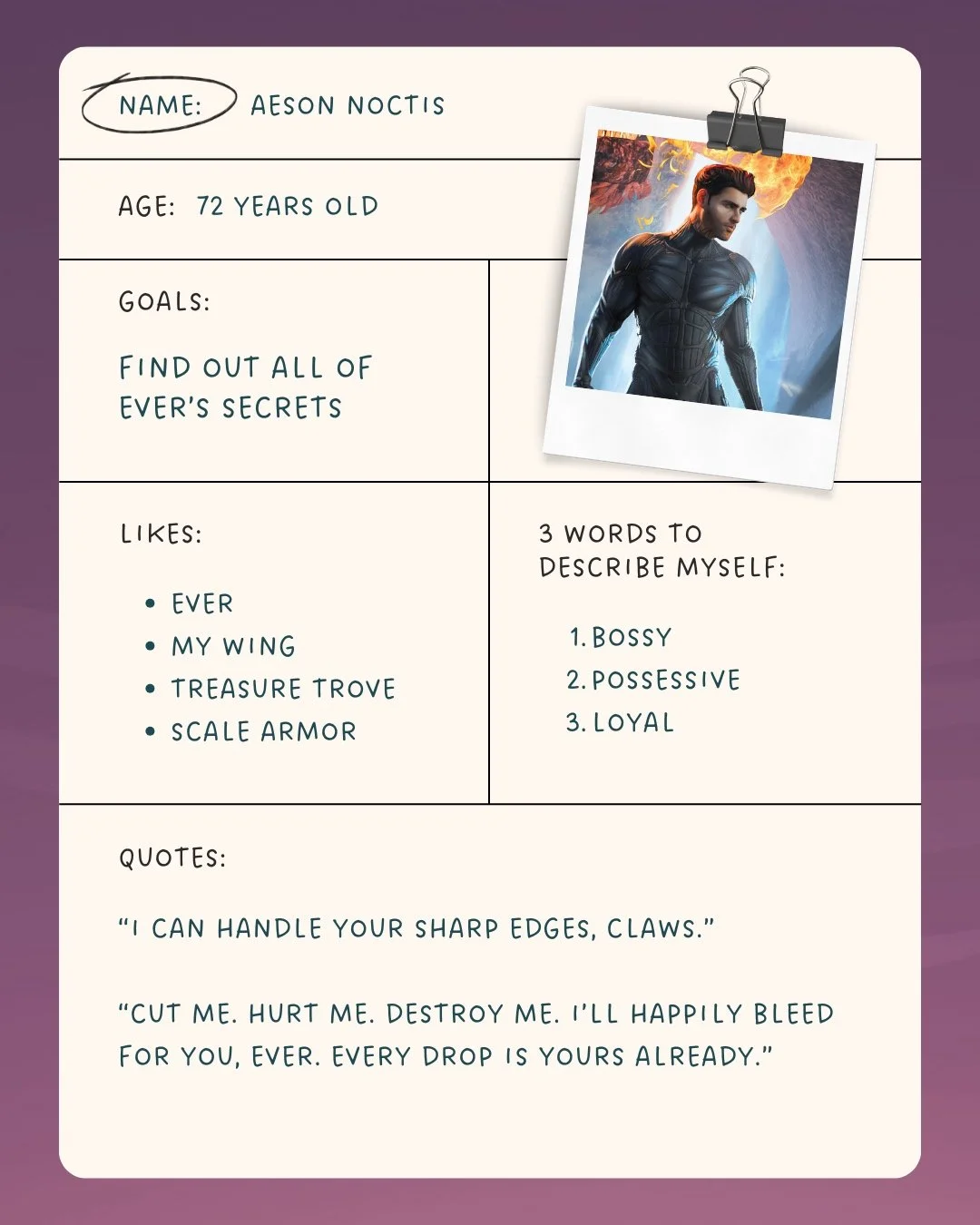 If Ever &amp; Aeson had dating profiles 🤗

Meet them in Spark the Flames, my urban high fantasy romance with sizzling enemies to lovers romance, dragon shifters, fast-paced action, and an epic game of cat and mouse.

You can read Spark the Flames no