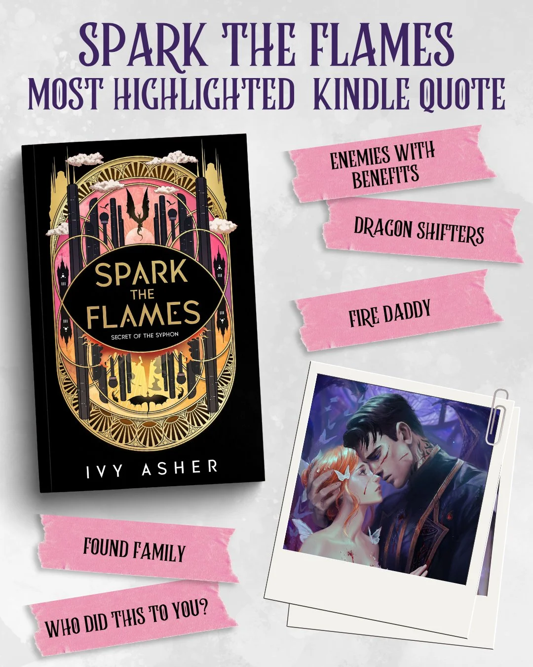 What quotes did you highlight?

It's so much fun to see what quotes readers love, tell me your favorites. 

Get Spark the Flames on KU, audiobook, and paperback!