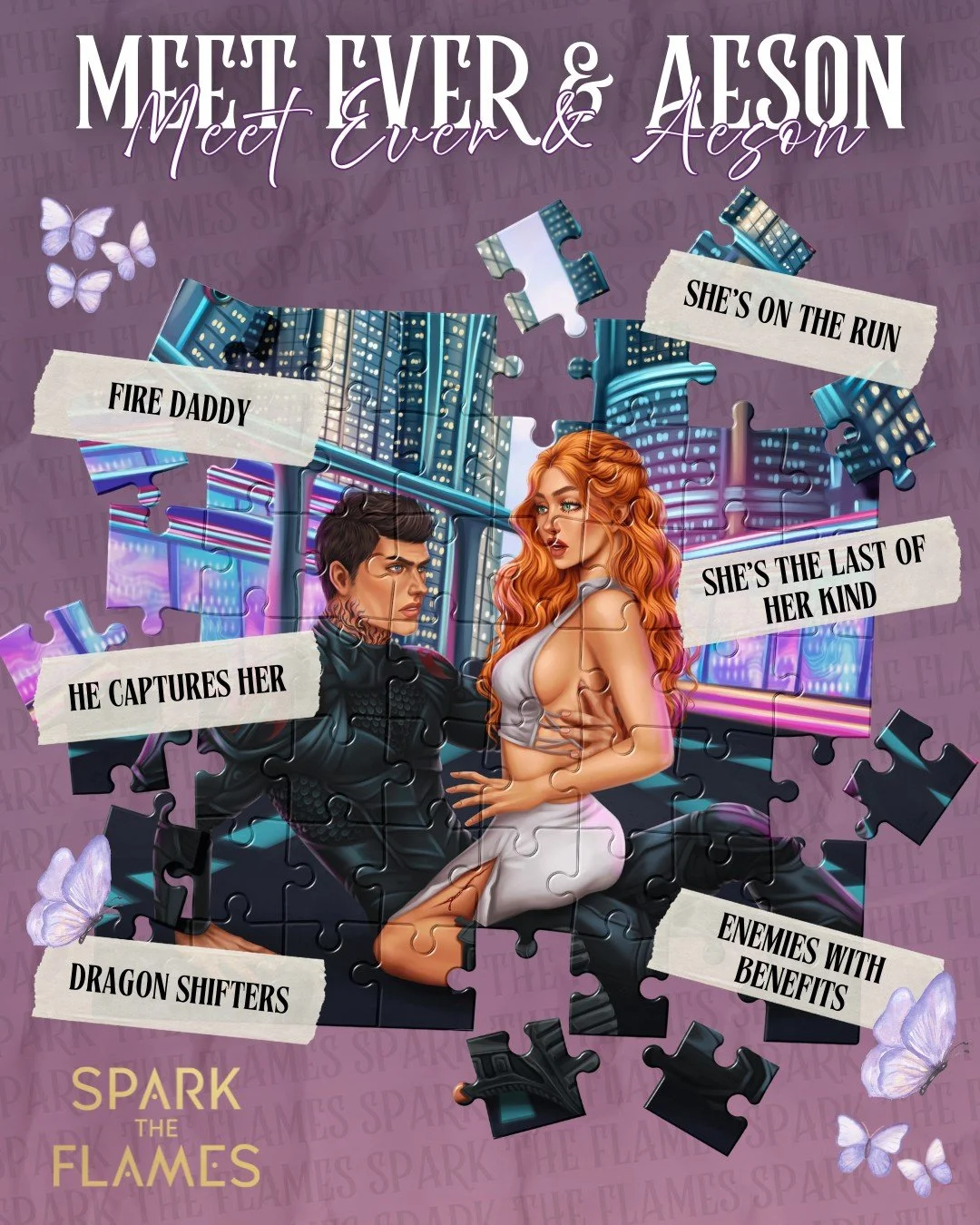 If you&rsquo;re a reader who likes nicknames, banter, and a MMC who asks, &ldquo;Who did this to you?&rdquo;...

Then you&rsquo;ll enjoy Spark the Flames, an enemies with benefits romantasy with dragon shifters, a fire daddy, a FMC out for revenge, f