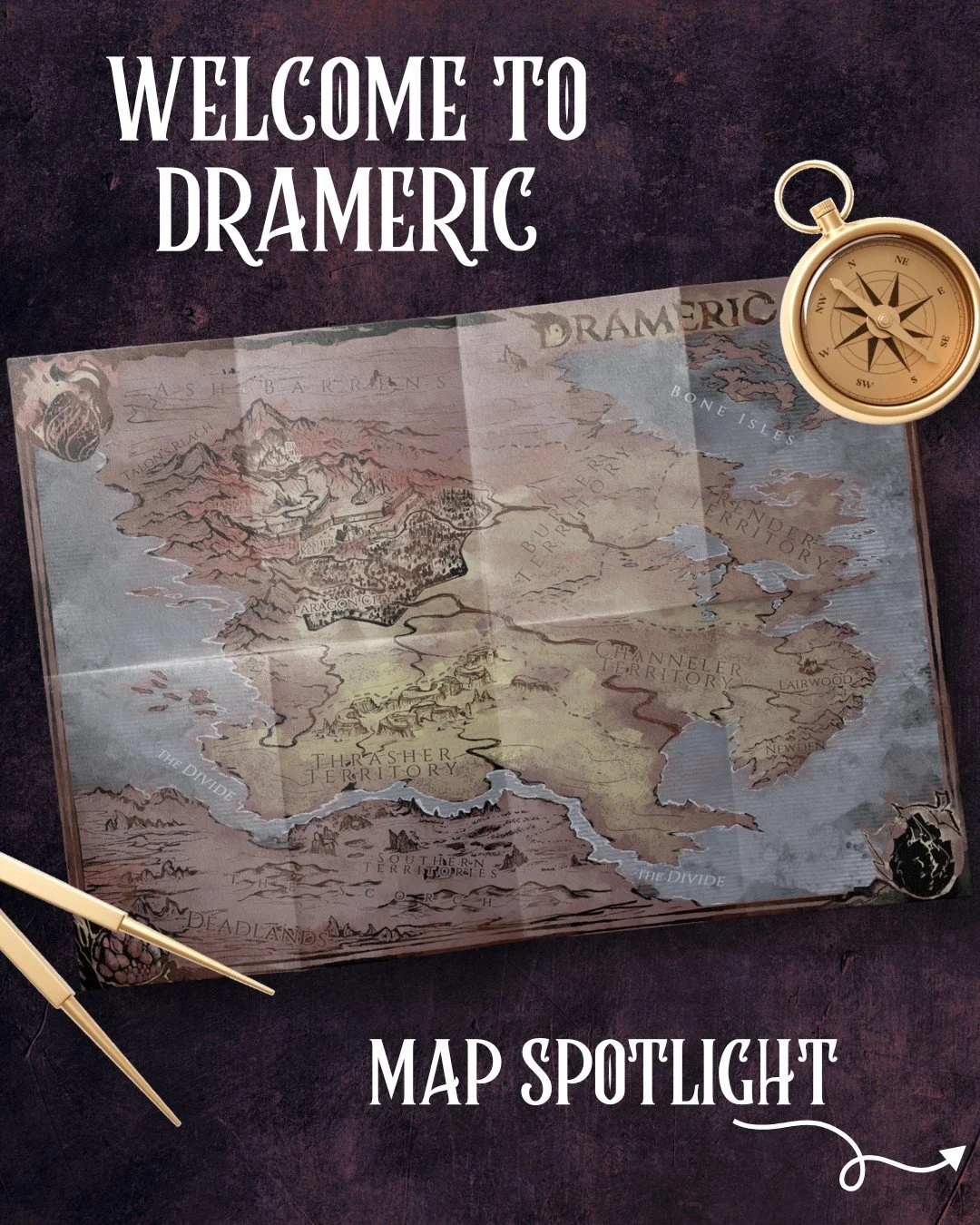 If a book has a map, do you look at it while reading?!

I will forever be obsessed with this map of Drameric that @fictive.designs created for Spark the Flames 🤩

Spark the Flames is the first book in an urban romantasy series with sizzling enemies 
