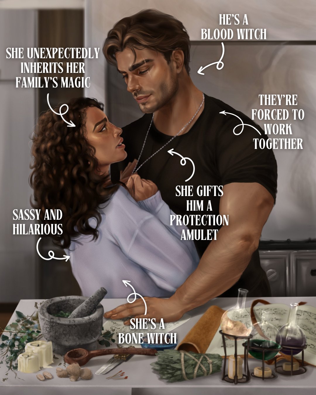 ✨ Meet Lennox &amp; Rogan ✨

The Bone Witch is the first book in The Osseous Chronicles, a completed witchy urban fantasy that ticks all the boxes!

Read the complete trilogy on KU!