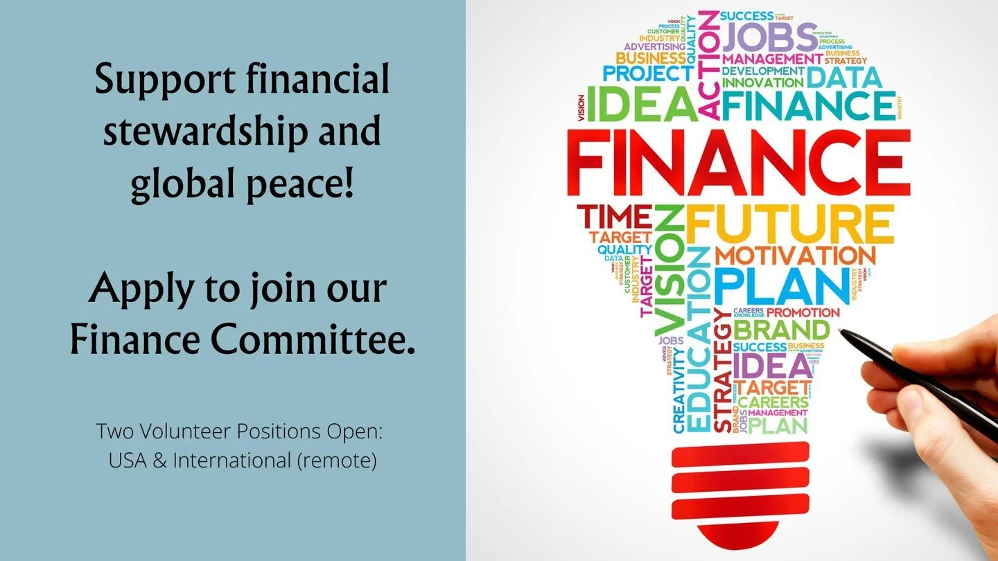 Do you have experience with accounting, nonprofit finance, and/or organizational financial budgeting and reporting? We are welcoming applications for two volunteer Finance Committee Members (one U.S.-based and one international). This is a great way 