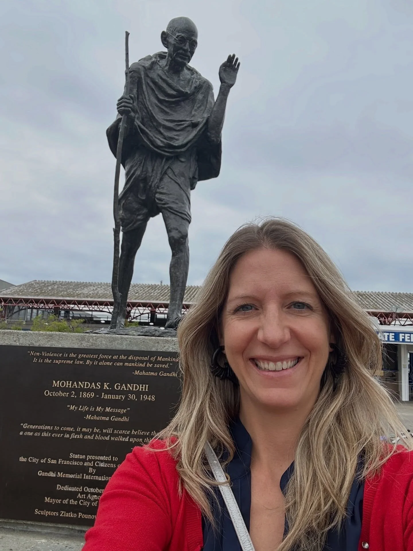 Synchronicistic moment&hellip; I took a break from the conference center and wandered near the waters edge contemplating presentations and discussions about peace education at CIES - Comparative &amp; International Education Society. And look who I f