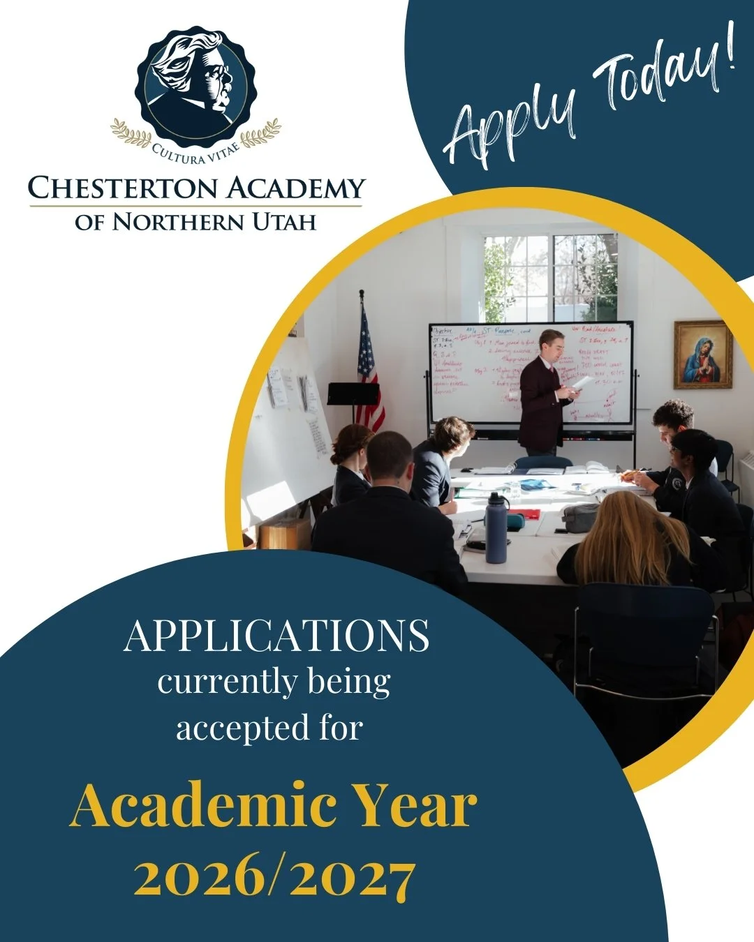 Chesterton Academy of Northern Utah is accepting applications for the 2026/2027 academic year. Visit our admissions page for more information and to begin the application process for your student. 

https://www.chestertonutah.com/admissions

#classic