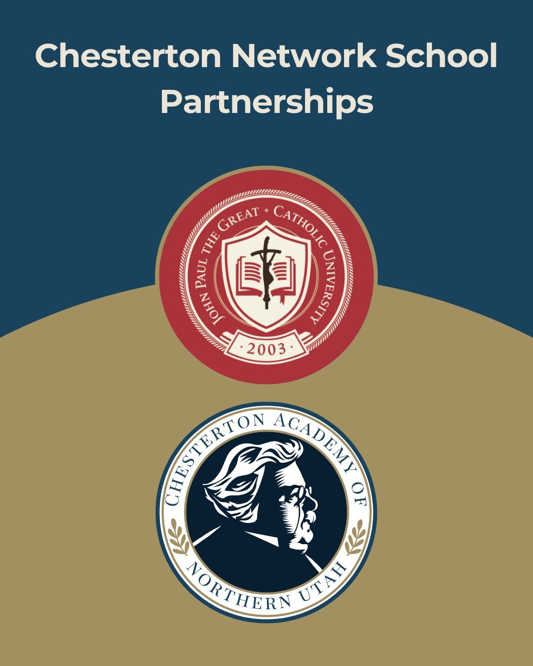 All graduating seniors in the Chesterton Schools Network are eligible to apply for a special partner scholarship to John Paul the Great Catholic University. 

&ldquo;Located in southern California, we combine hands-on instruction in media and busines
