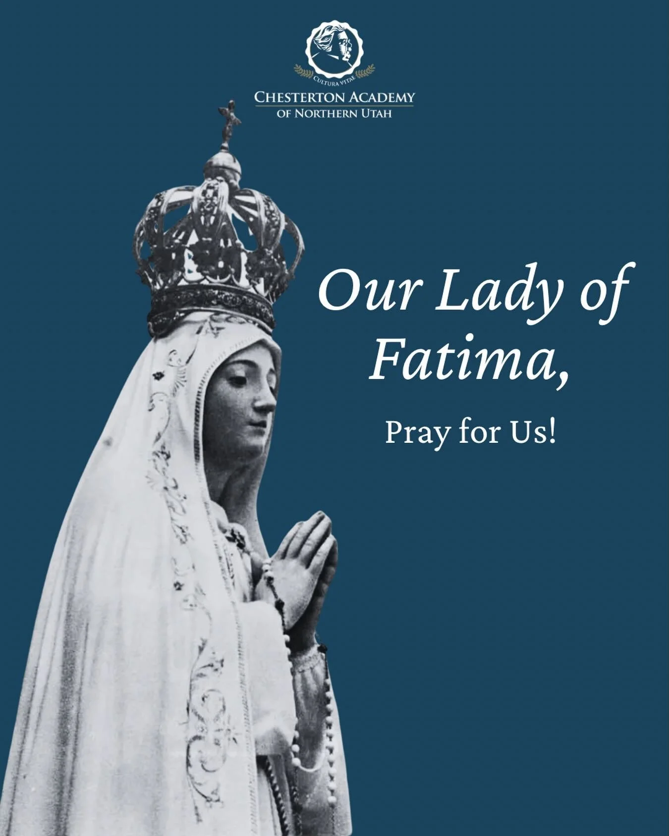 May 13&mdash;Memorial of Our Lady of Fatima

O Most Holy Virgin Mary, Queen of the most holy Rosary, you were pleased to appear to the children of Fatima and reveal a glorious message. We implore you, inspire in our hearts a fervent love for the reci