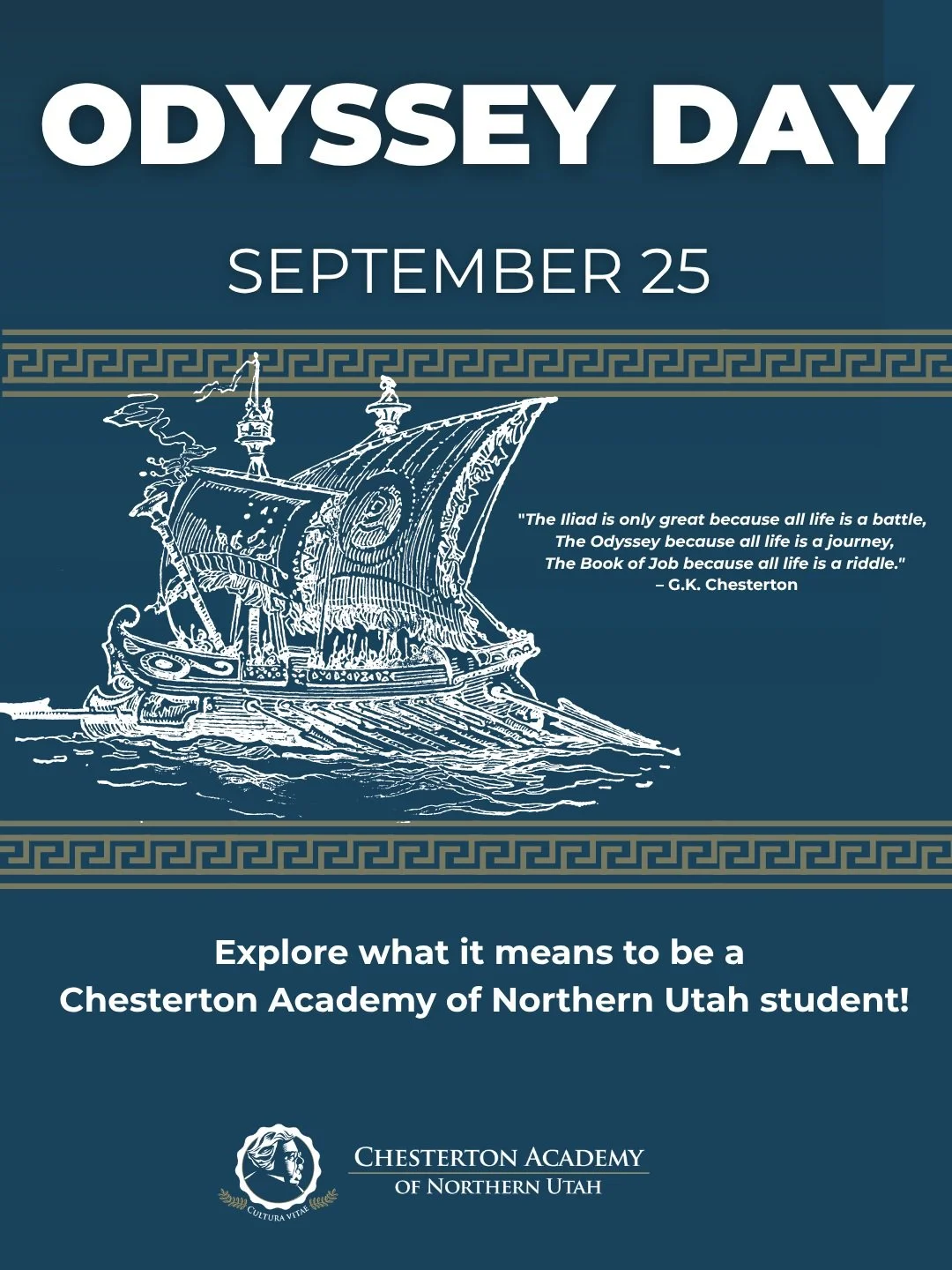 7th and 8th grade students are invited to join us for an Odyssey Day. Students will join us for daily Mass, experience engaging classes, encounter our House system (including a fun competition!), query our student panel, and more!

Parents are welcom