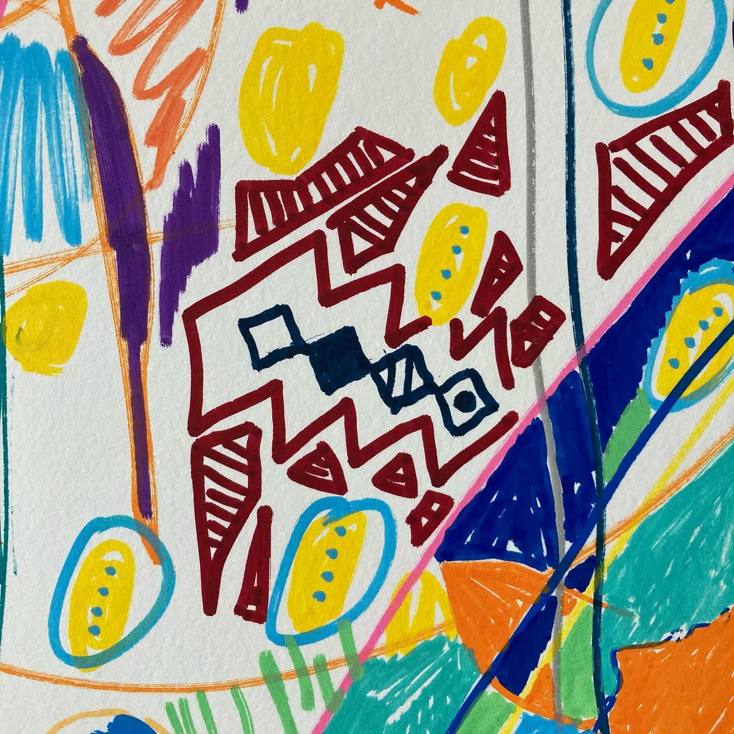 March Arts Marathon fundraiser for the Central Vermont Refugee Action Network (link in bio). This is a Free Draw panel at @gallerythefront and you can add to it (in person, when we&rsquo;re open)! March 29th: 49ish people added something to the paint