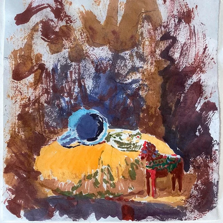 March 13, Central Vermont Refugee Action Network's March Arts Marathon. Please sponsor! Link in bio. https://givebutter.com/MAM2026/glenhutcheson
Camera Obscura Still Life 11, 2026, watercolor on paper, 9" x 12". Made using a camera obscura