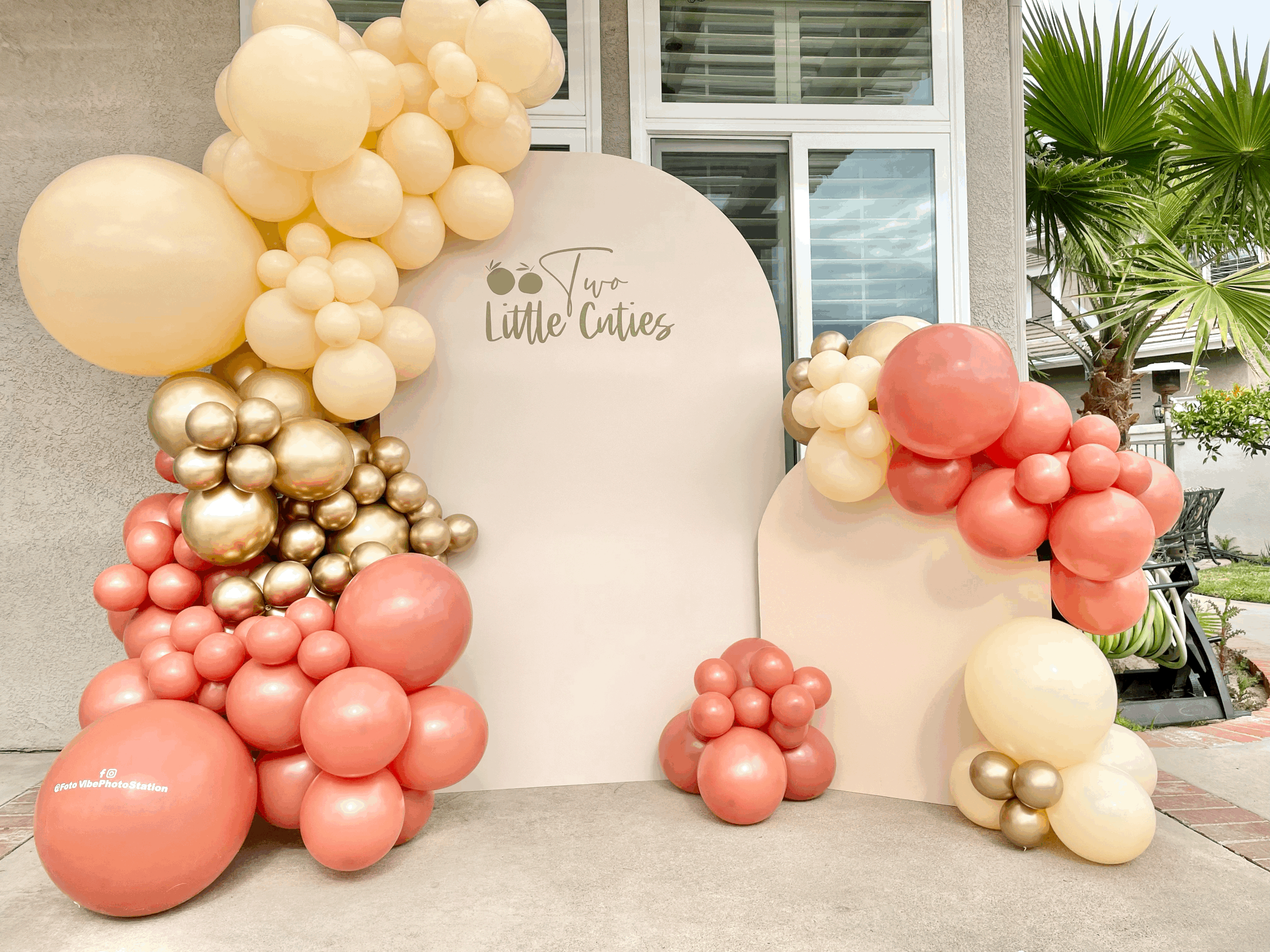 Two little cuties theme for balloons.