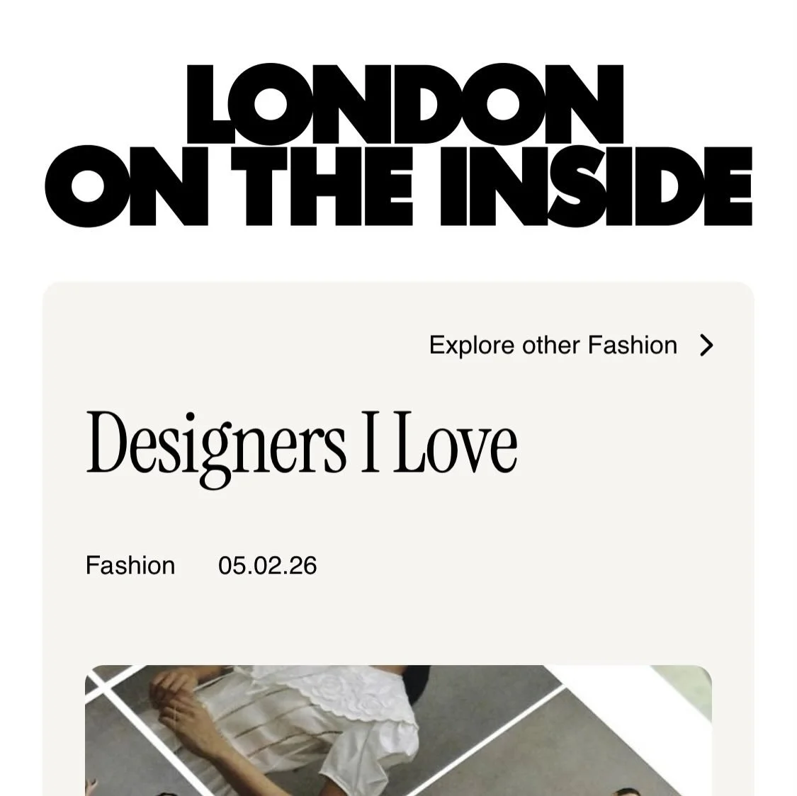 Thank you @hildastorelondon &amp; @londontheinside 

🌸🌱🌷🌼

Spring is springing 🐇 and I&rsquo;m excited for SS26 to hit stores in a few months. 

What&rsquo;s your favourite summer staple? I&rsquo;m obsessed with my white godet skirt x