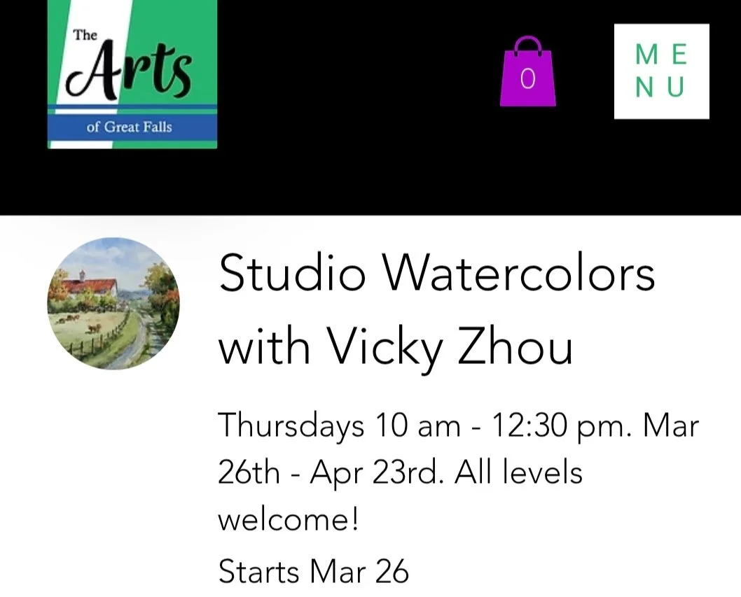Watercolors with Vicky Zhou