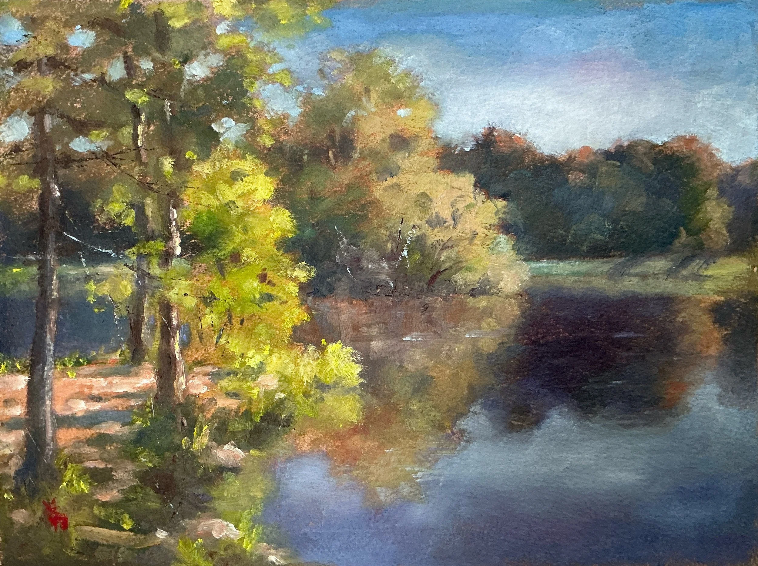 Quiet Pond 9”x12” Oil