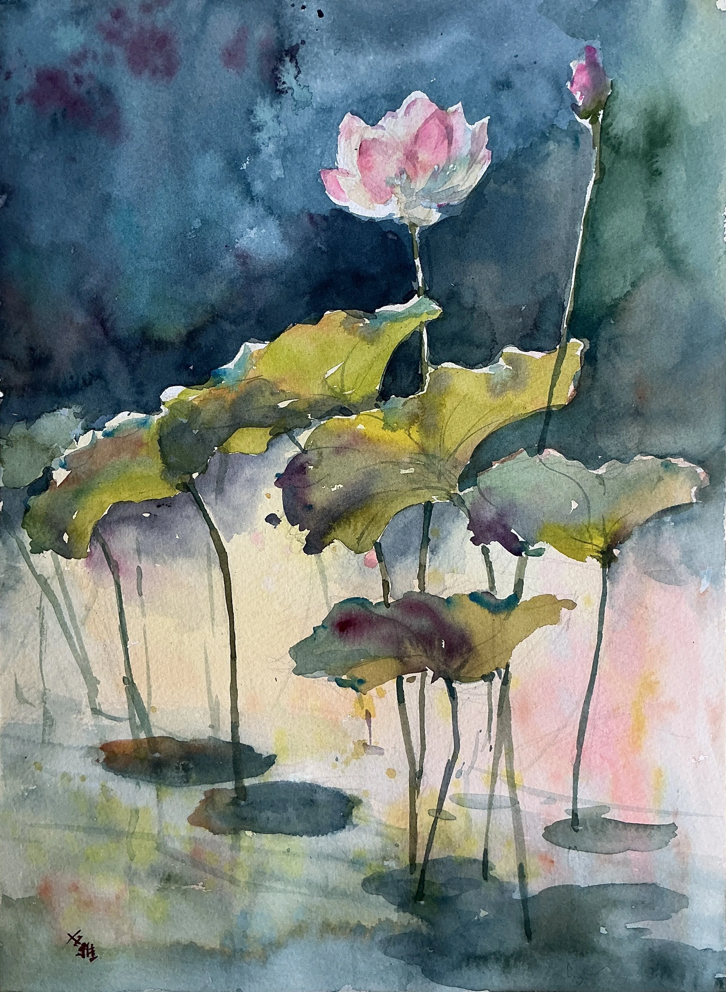 Lonely Lotus 15x11