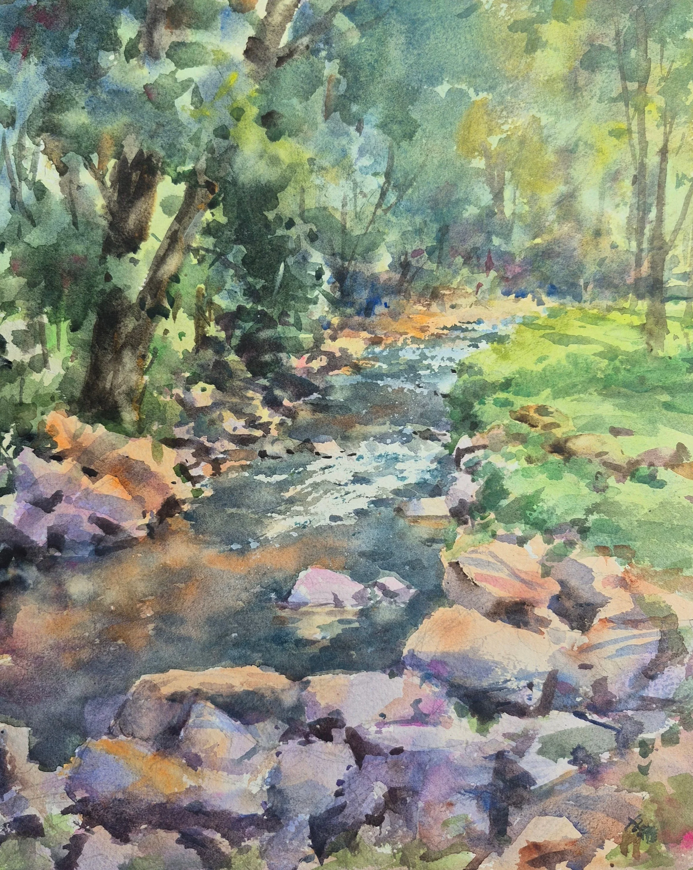 Creek in shade 14x11