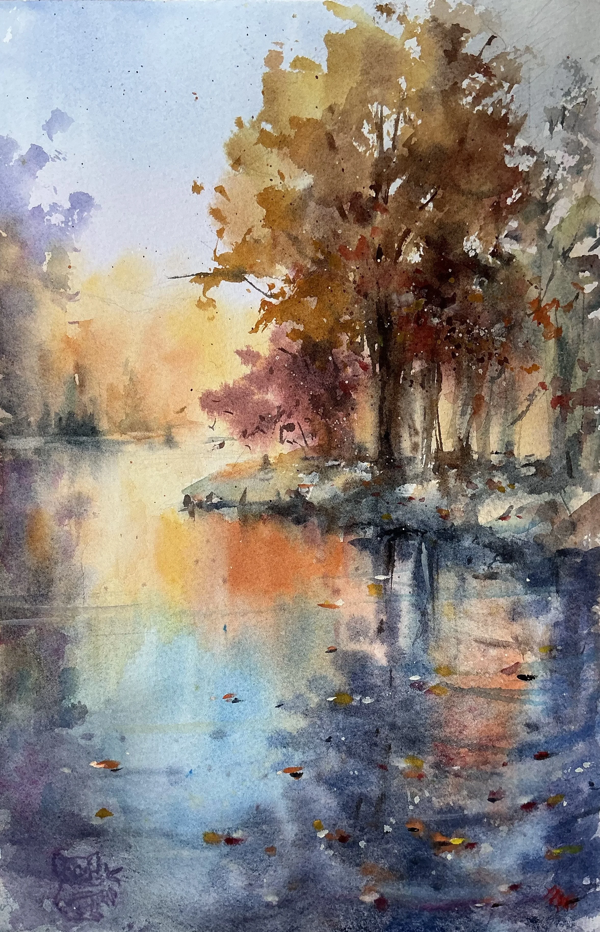 Falling Leaves 13x10