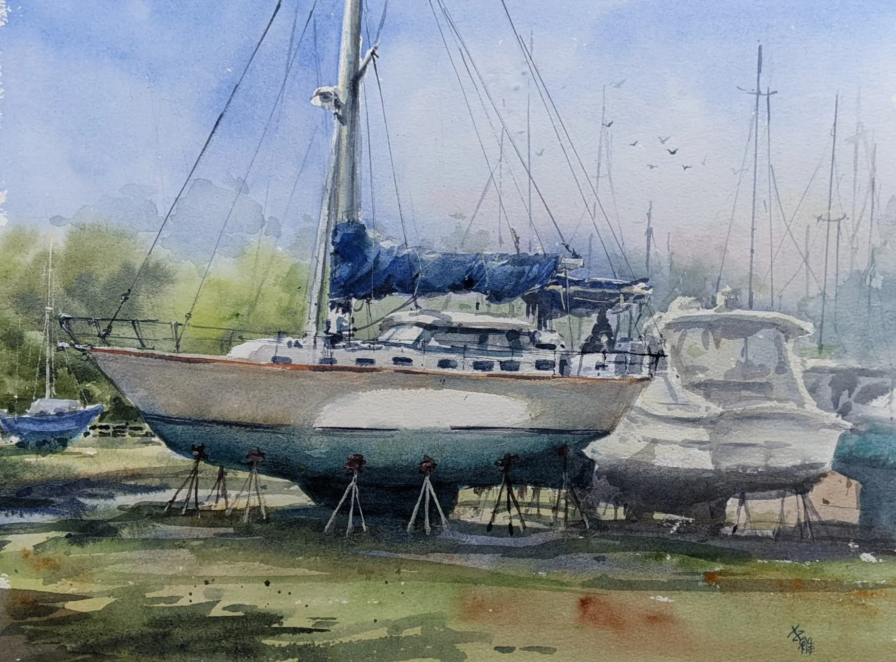 Boat Yard 12x16