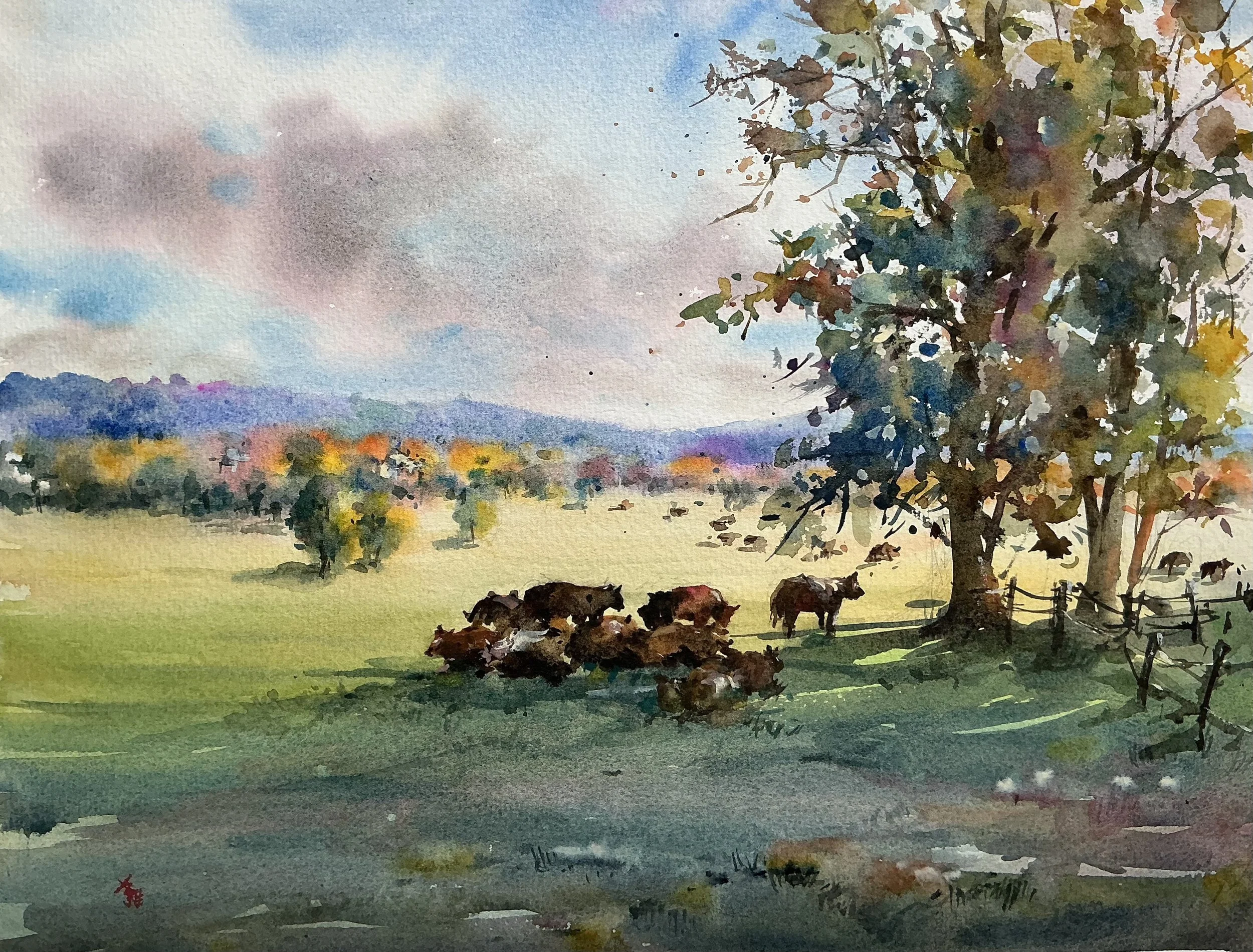 Golden Hues, Gentle Souls 12x16