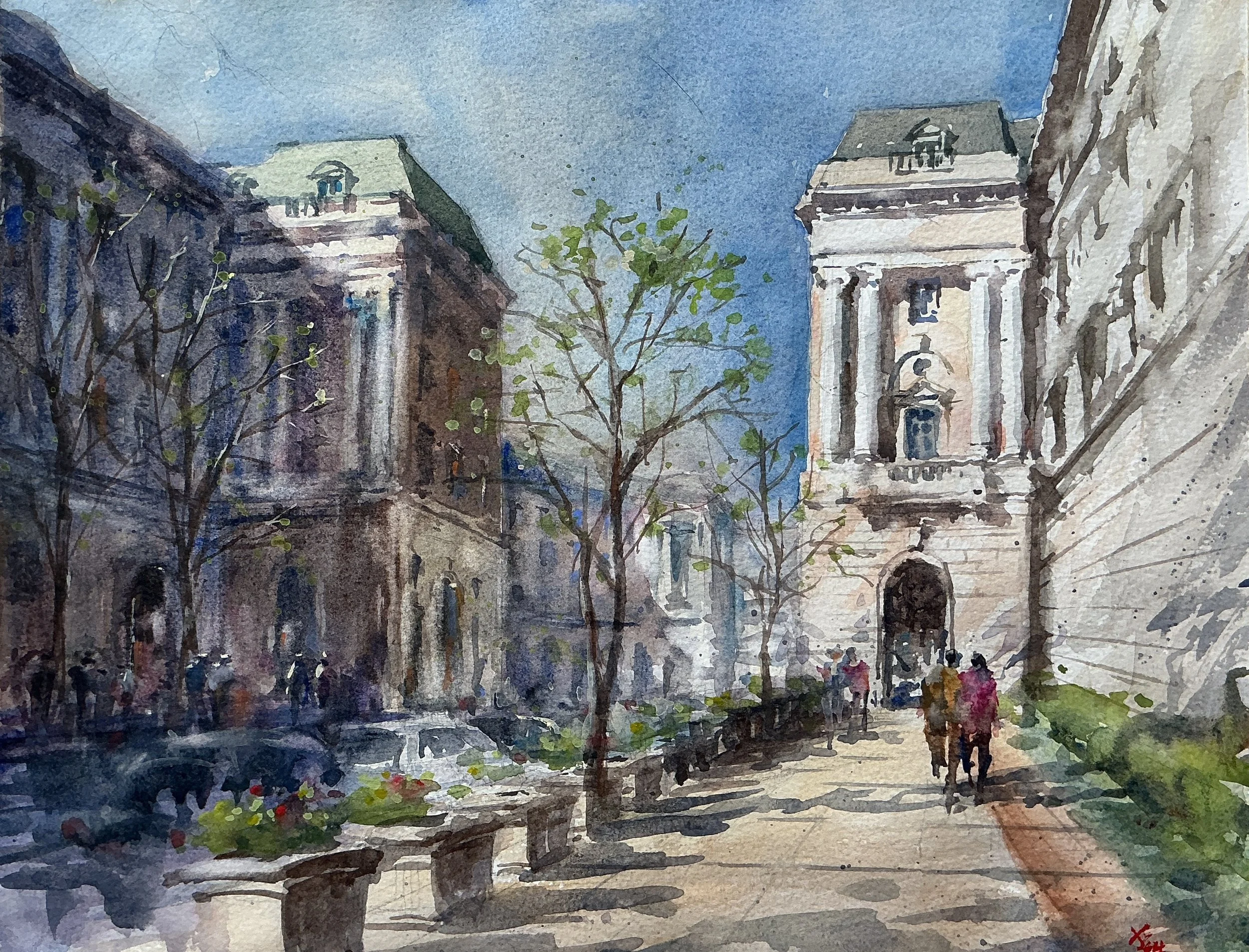 Federal Triangle 11x14 $500