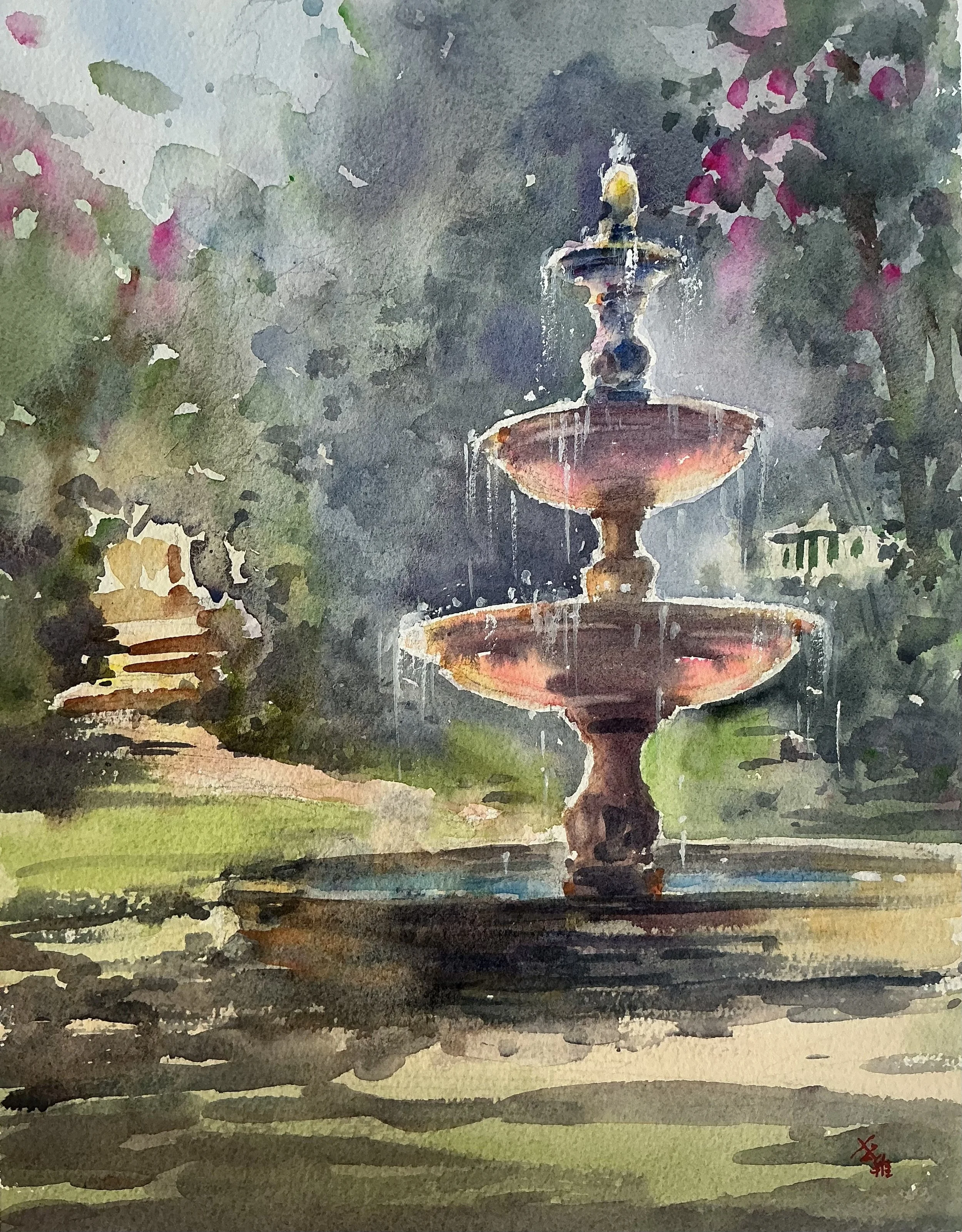 The Fountain 14x11