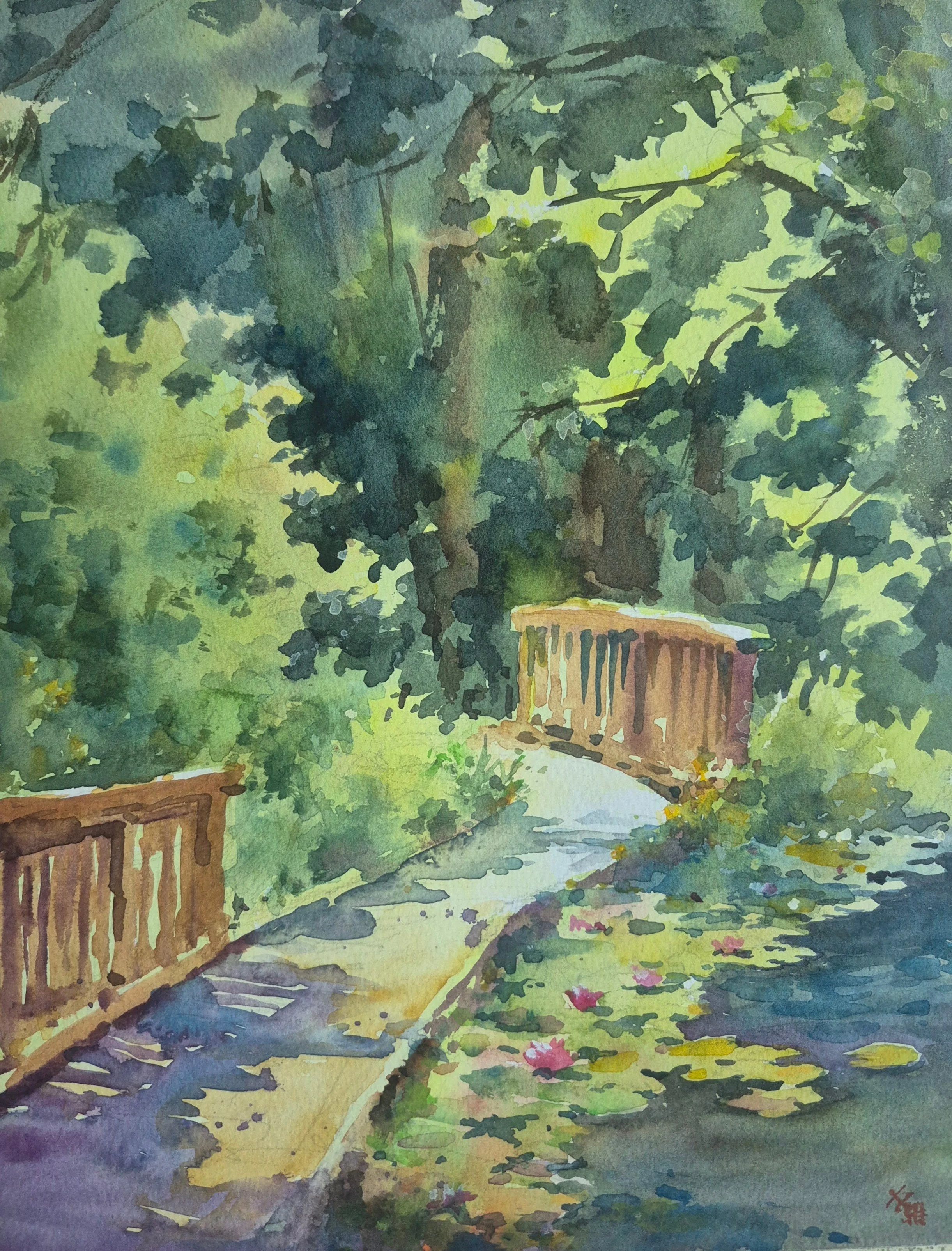 The path 12”x9”