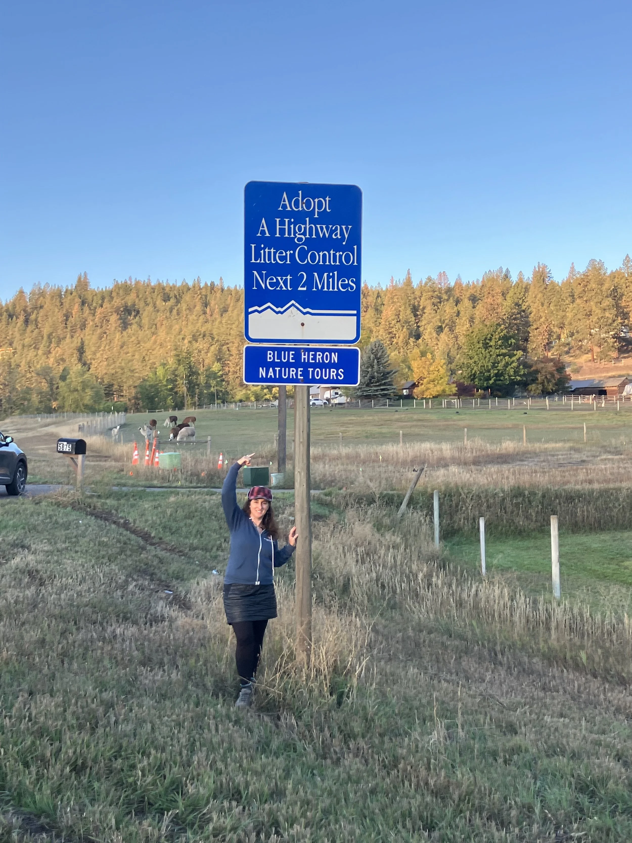 We adopted a 2-mile stretch of highway between Missoula and Lolo and pick up trash twice a year