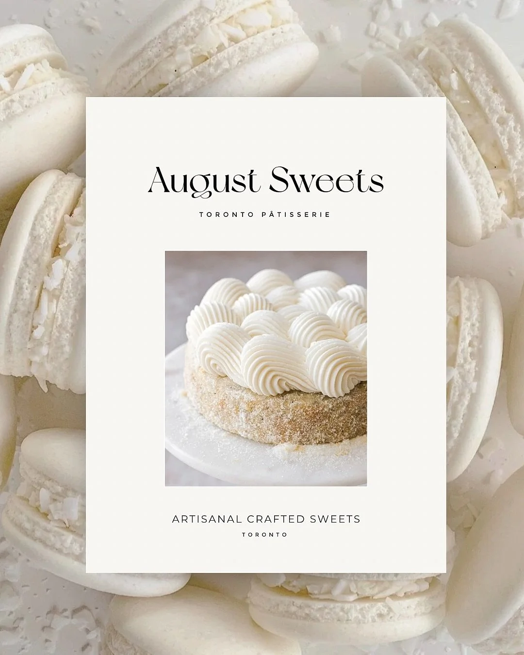 I&rsquo;m excited to reveal the brand design for August Sweets, a Toronto patisserie crafting handcrafted, premium desserts with artistry and care. The vision was to create a brand that feels refined and welcoming, luxurious without being overly mode