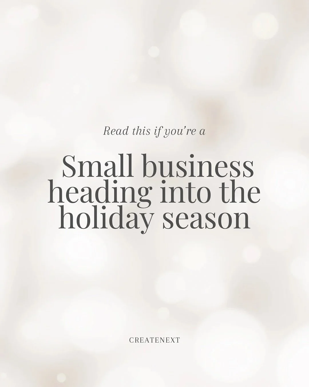 Just a little reminder as we head into the big retail season, you don&rsquo;t have to turn into a different business just because it&rsquo;s the busy season.
You don&rsquo;t need to act like a big brand, push sales nonstop, or measure your success by