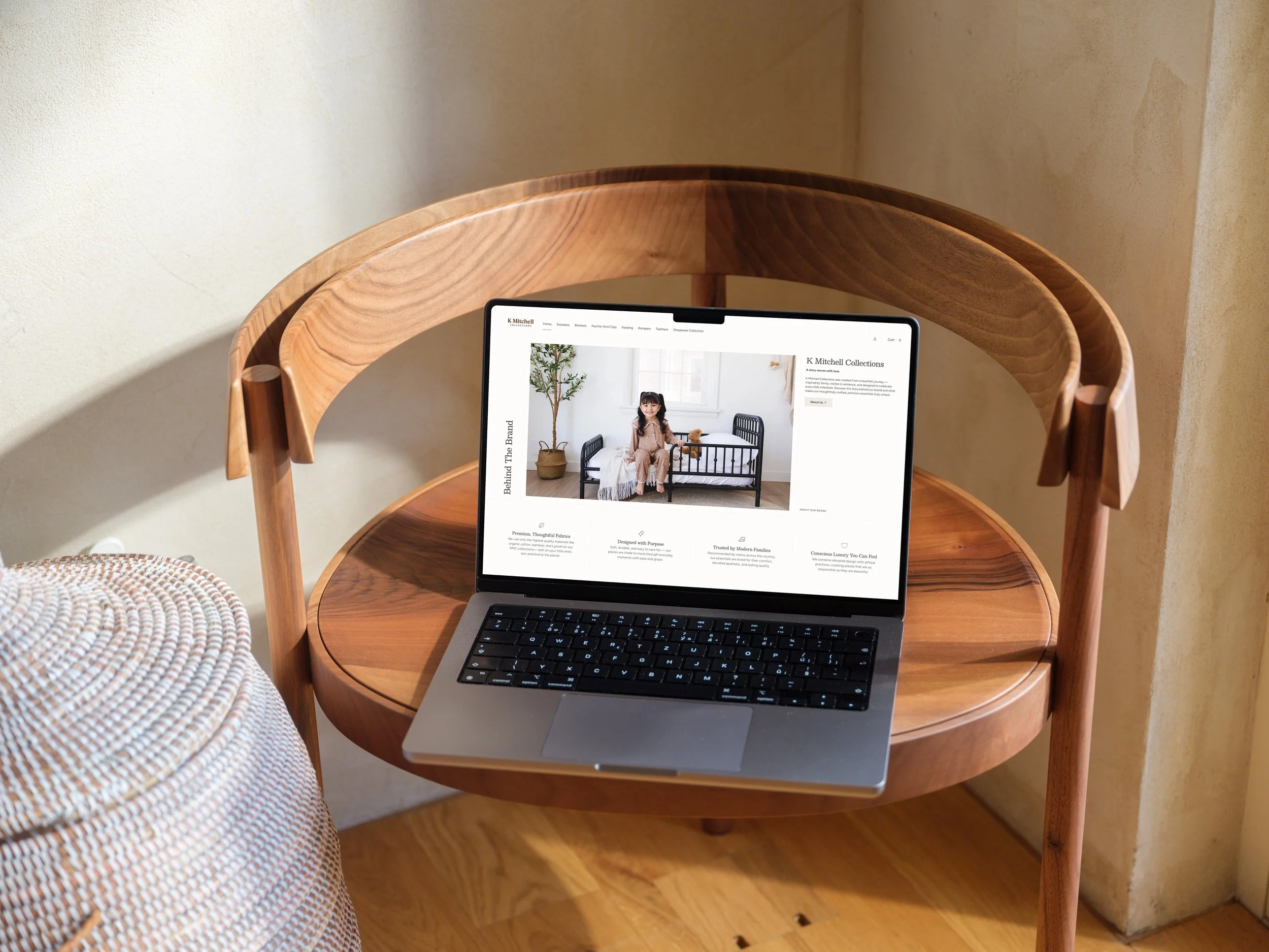 chilrens clothing website screen