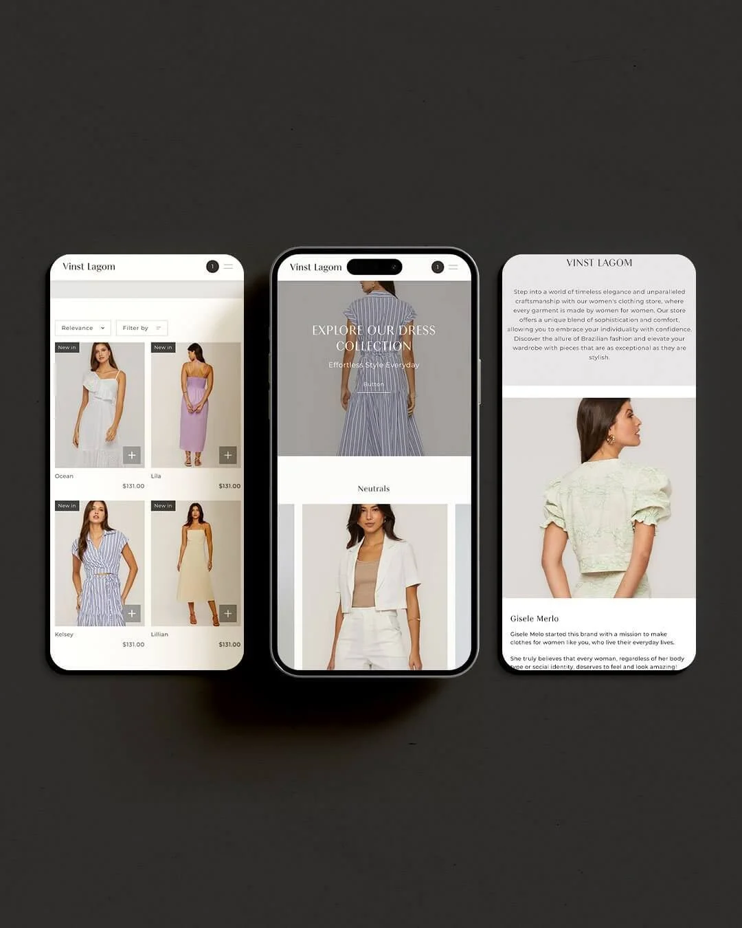Womens fashion brand Shopify store designed by CreateNext.