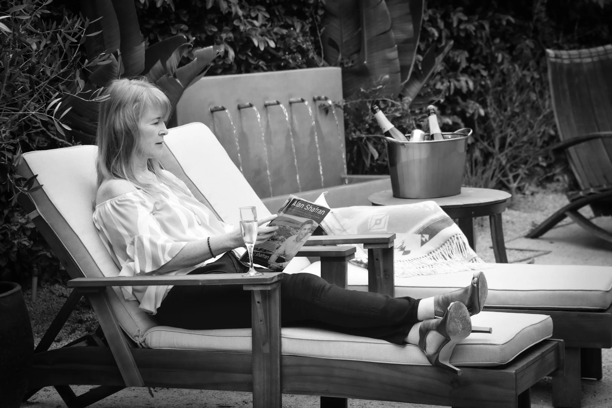 Woman having a good time at the spa