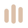 Three beige and light brown rectangular objects aligned vertically.