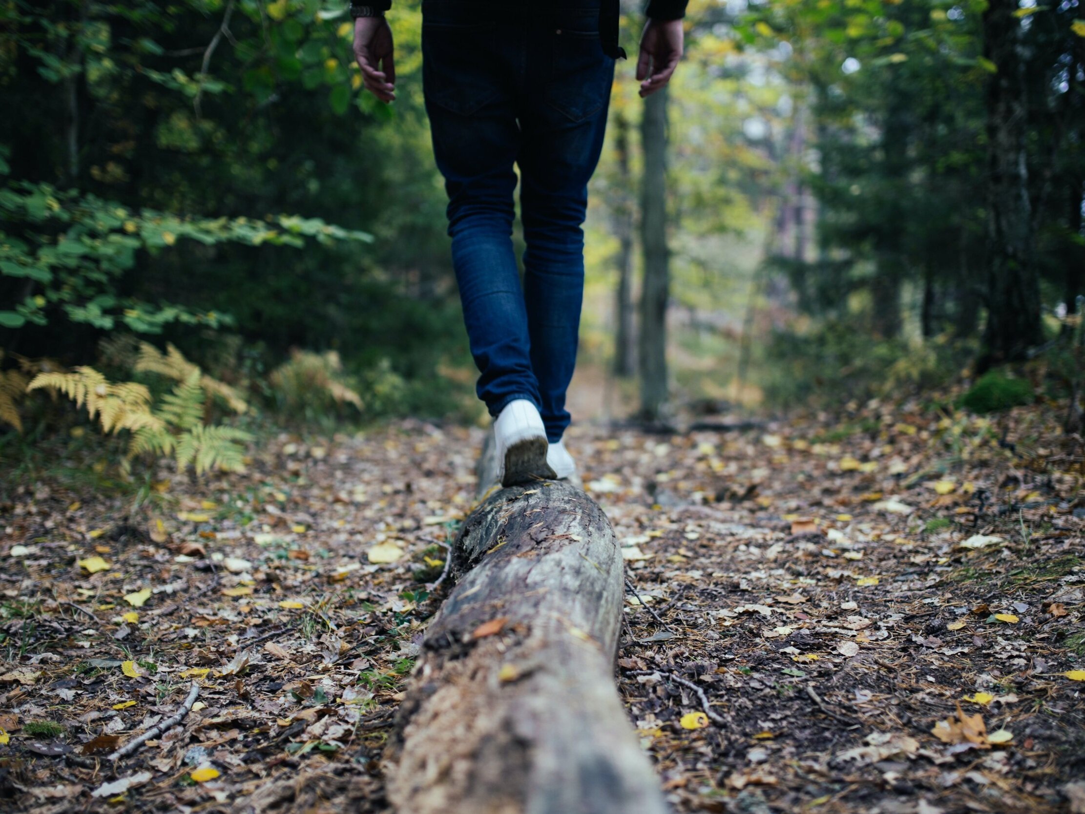 Man Hiking in Hocking Hills ohio