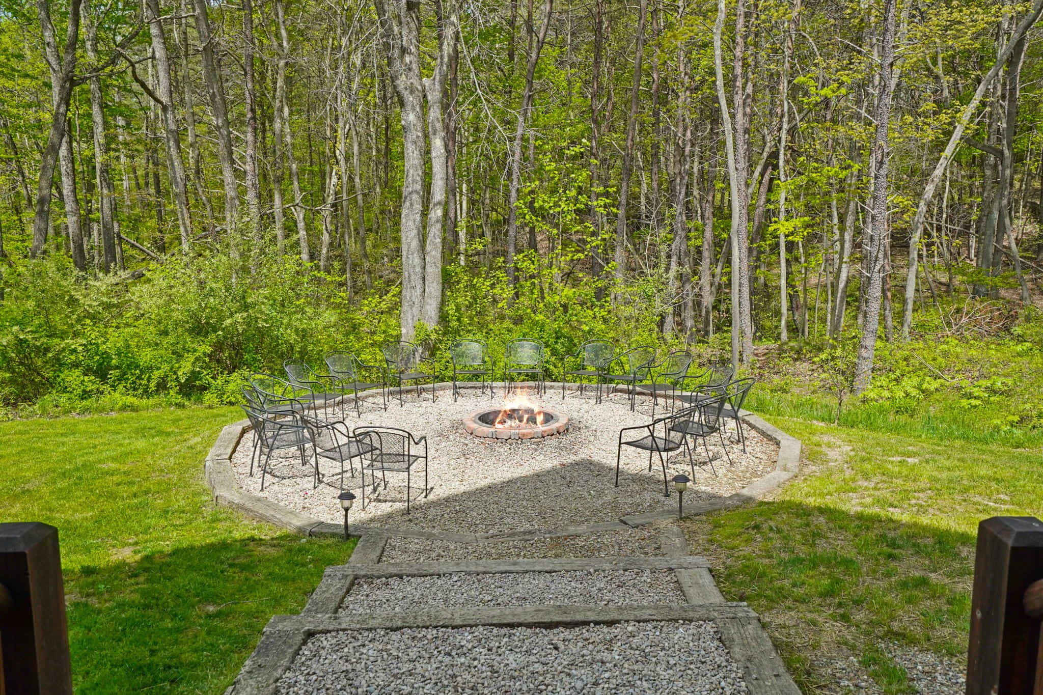 Fire pit for River Rock Lodge in Hocking Hills Ohio