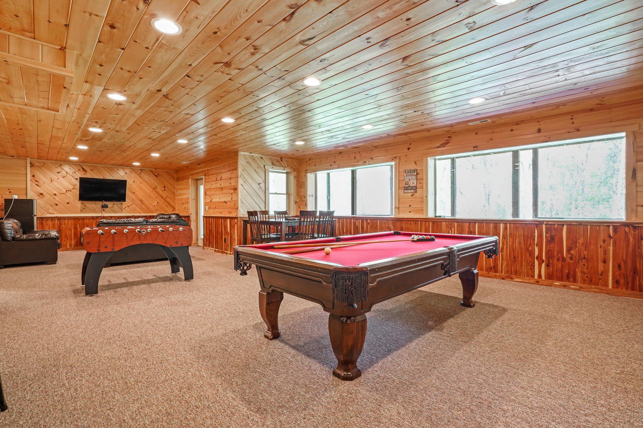 Game Room in River Rock Lodge of Hocking Hills Ohio