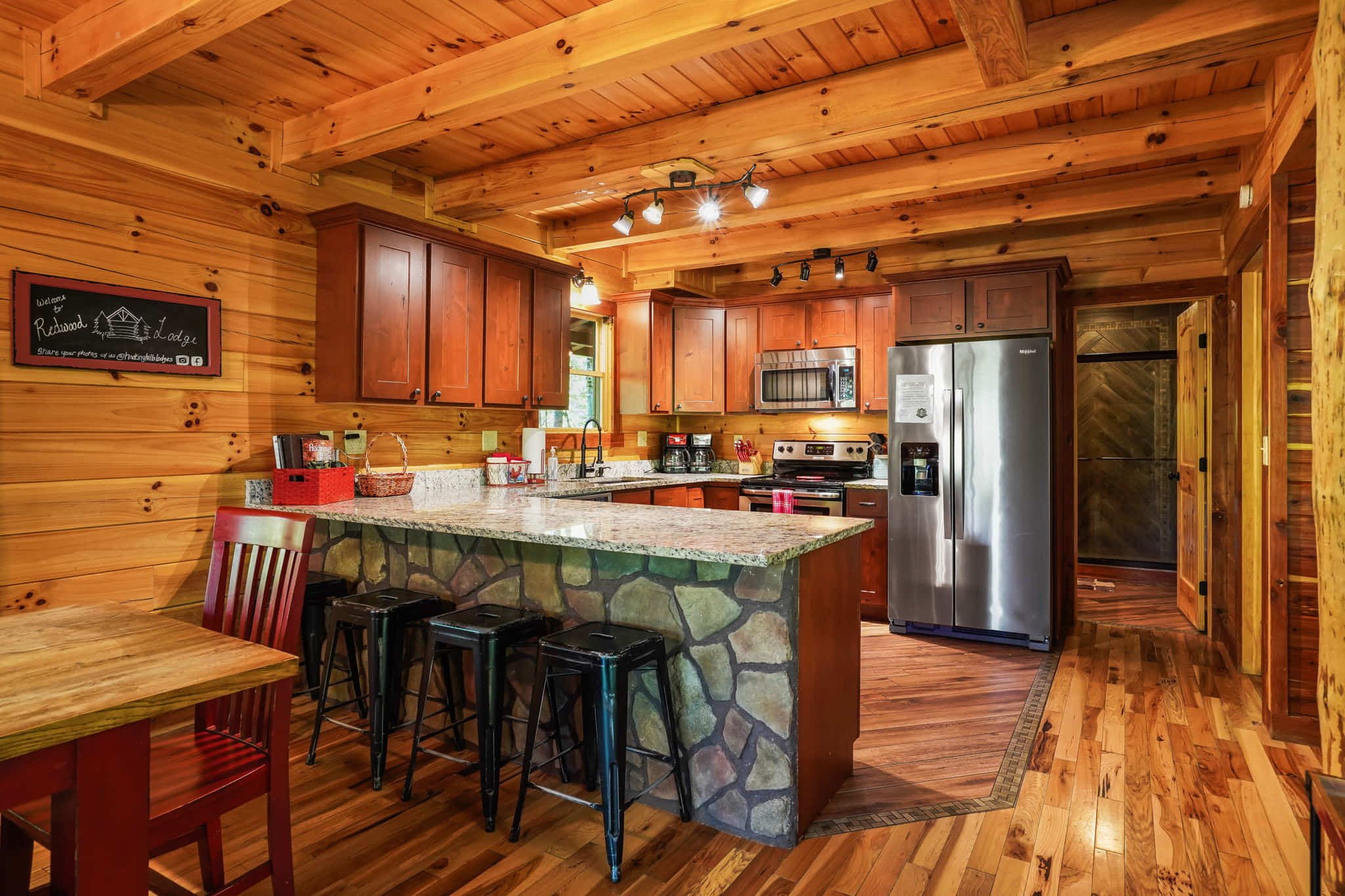 Redwood Lodge kitchen Hocking Hills ohio