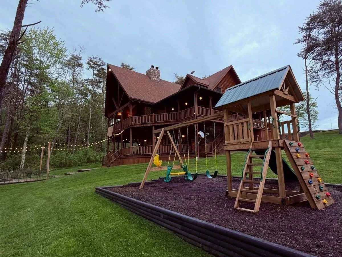 Our cabins are the ideal home base for your Hocking Hills trip. Spend the day out hiking &amp; exploring then return to the cabin for a soak in the hot tub or a drink on the porch while the kids play- everyone will be happy 😊