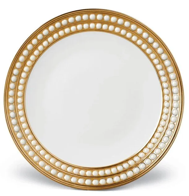 L'Objet Perlee Dessert Plate in Gold