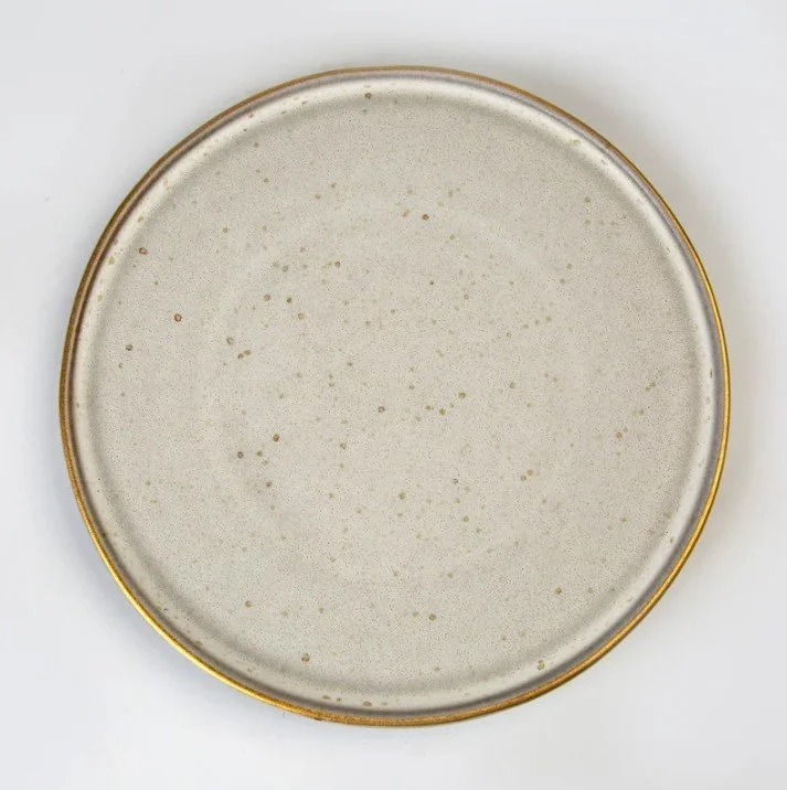 Casa Alegre Gold Stone Dessert Plate in Grey