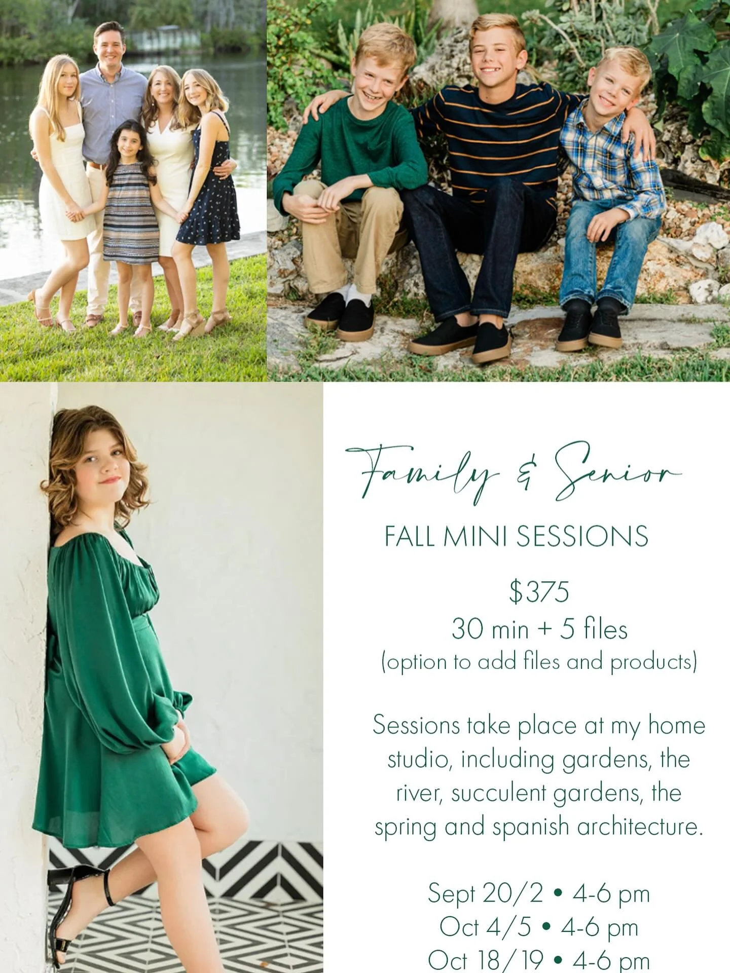 ✨ Holiday Mini Sessions Are Here! ✨

Let&rsquo;s capture the magic, connection, and a little bit of chaos that makes your family yours. These limited-edition holiday minis are perfect for your family or high school senior - quick, fun, and full of pe